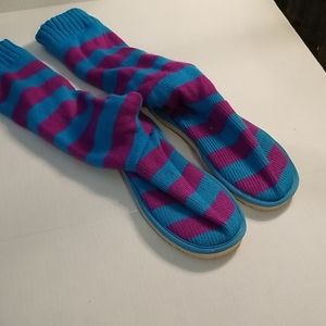 Slipper Socks Striped Never Worn Size 8 1/2